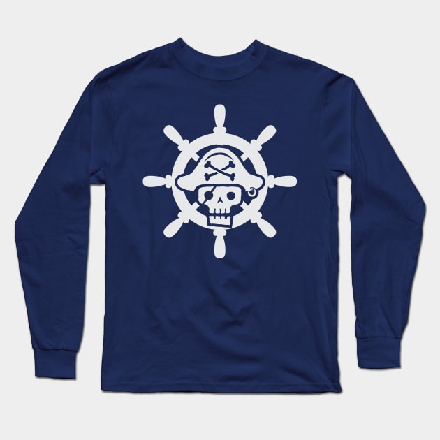 Just a Purple Pirate Skull Long Sleeve T-Shirt by Dmytro